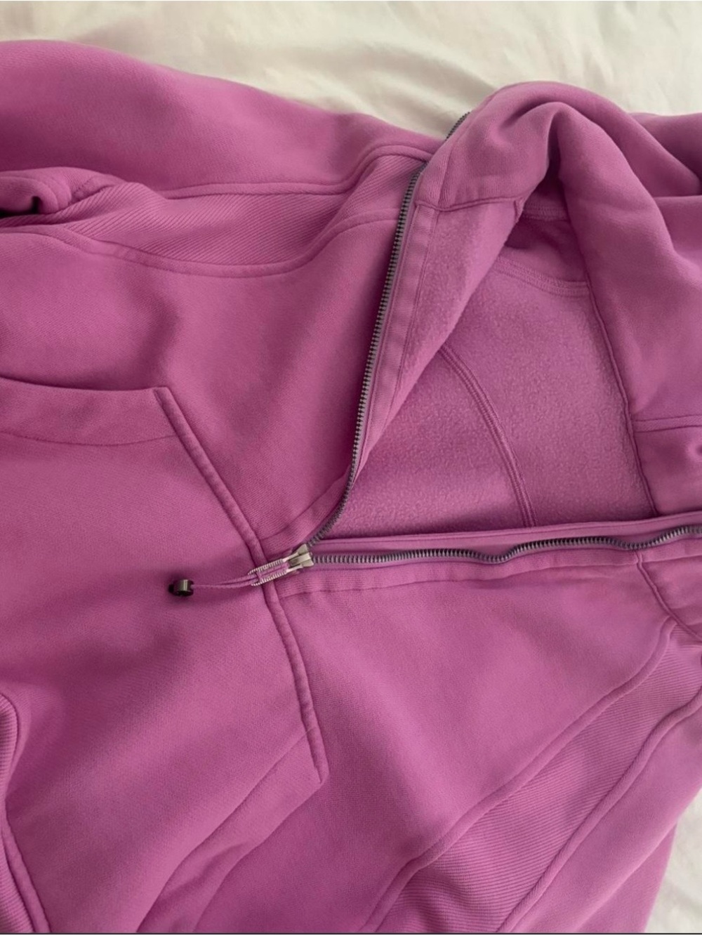 lululemon athletica Lilac Full-Zip Crewneck Hoodie